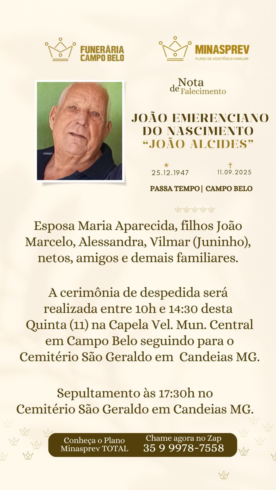 FUNERARIA CAMPO BELO pax minas prev