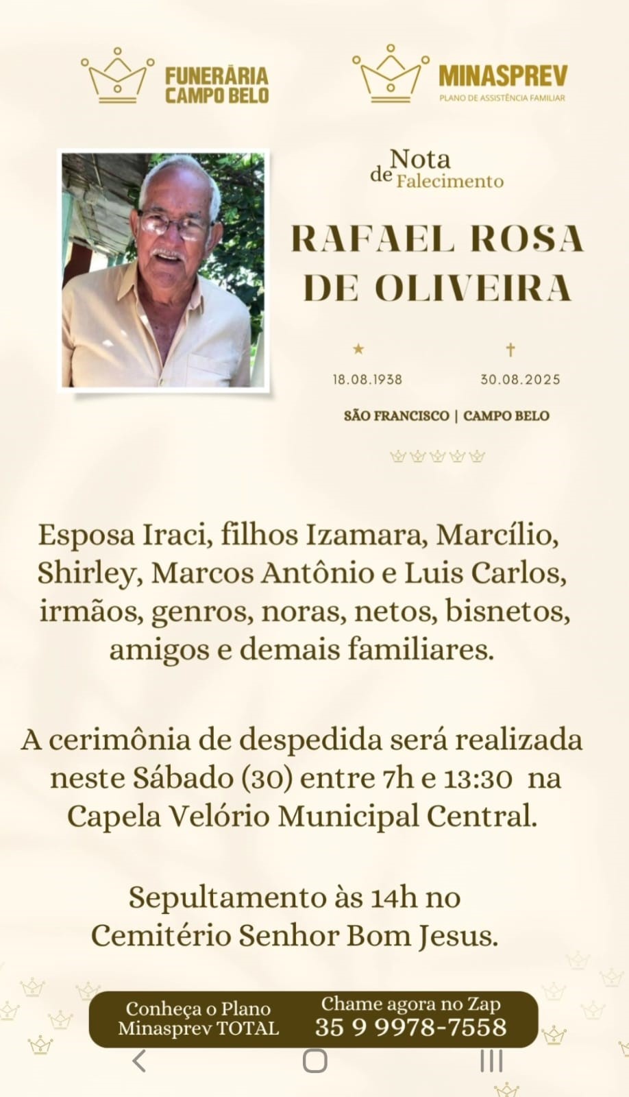 FUNERARIA CAMPO BELO pax minas prev