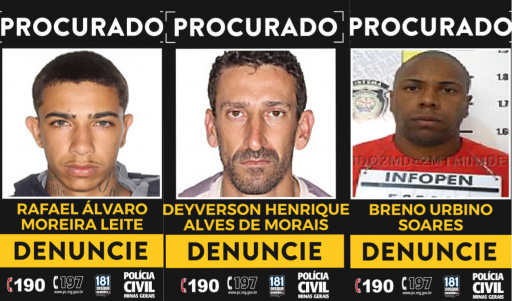 Polícia Civil divulga cartazes de foragidos da Operação Radix em Lavras