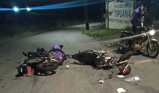 Grave acidente entre duas motocicletas em Lavras mobiliza socorro na entrada da Serrinha